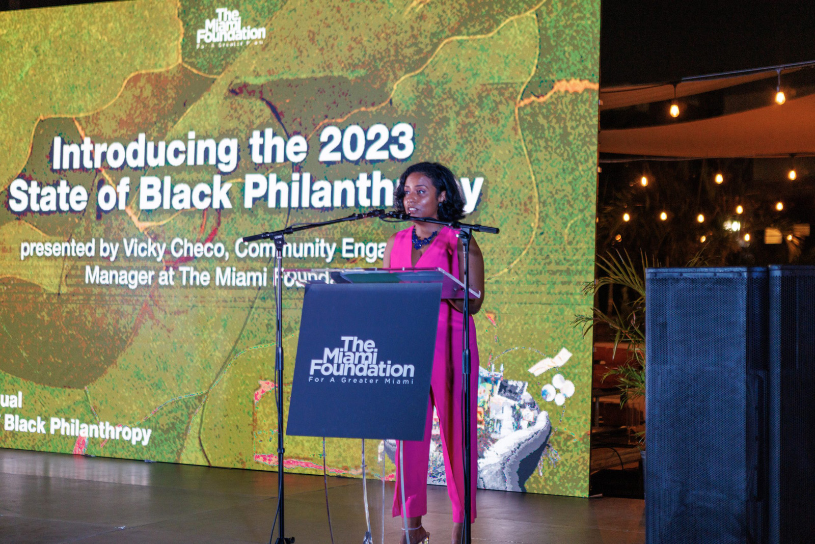 Woman speaking at the 8th Annual State of Black Philanthropy Woman speaking at the 8th Annual State of Black Philanthropy