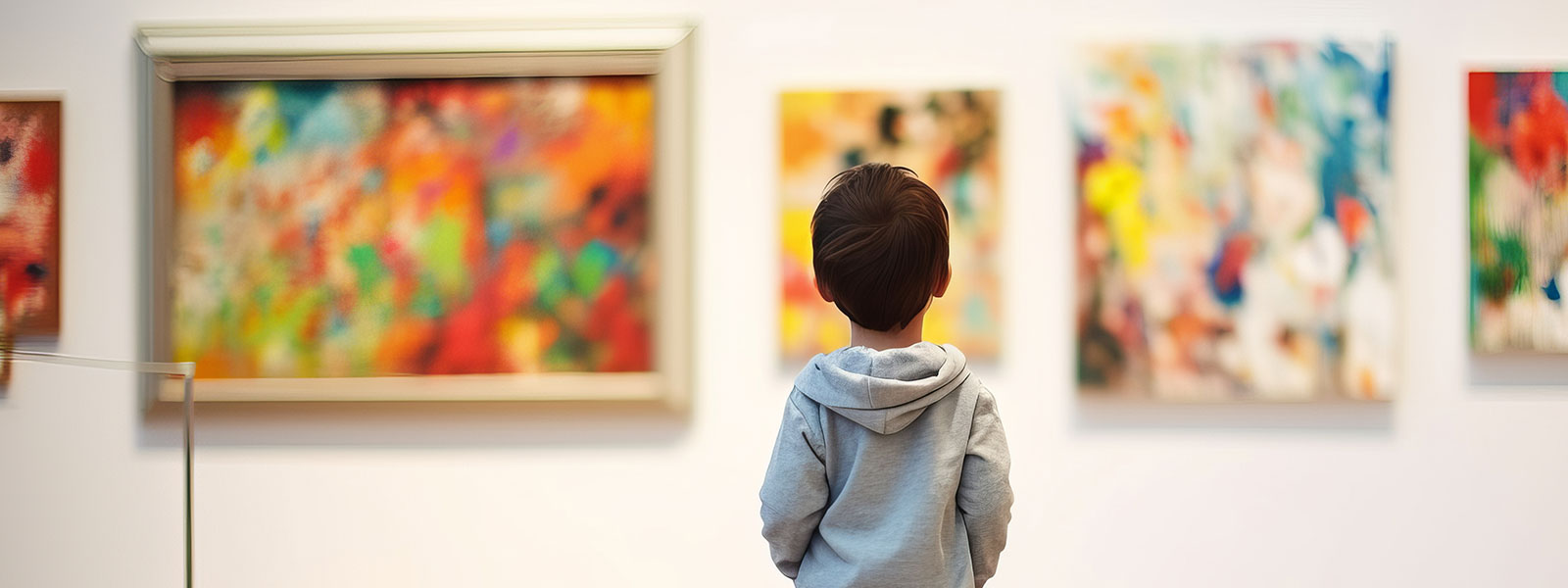 Child standing in art exhibit | Arts Access Miami