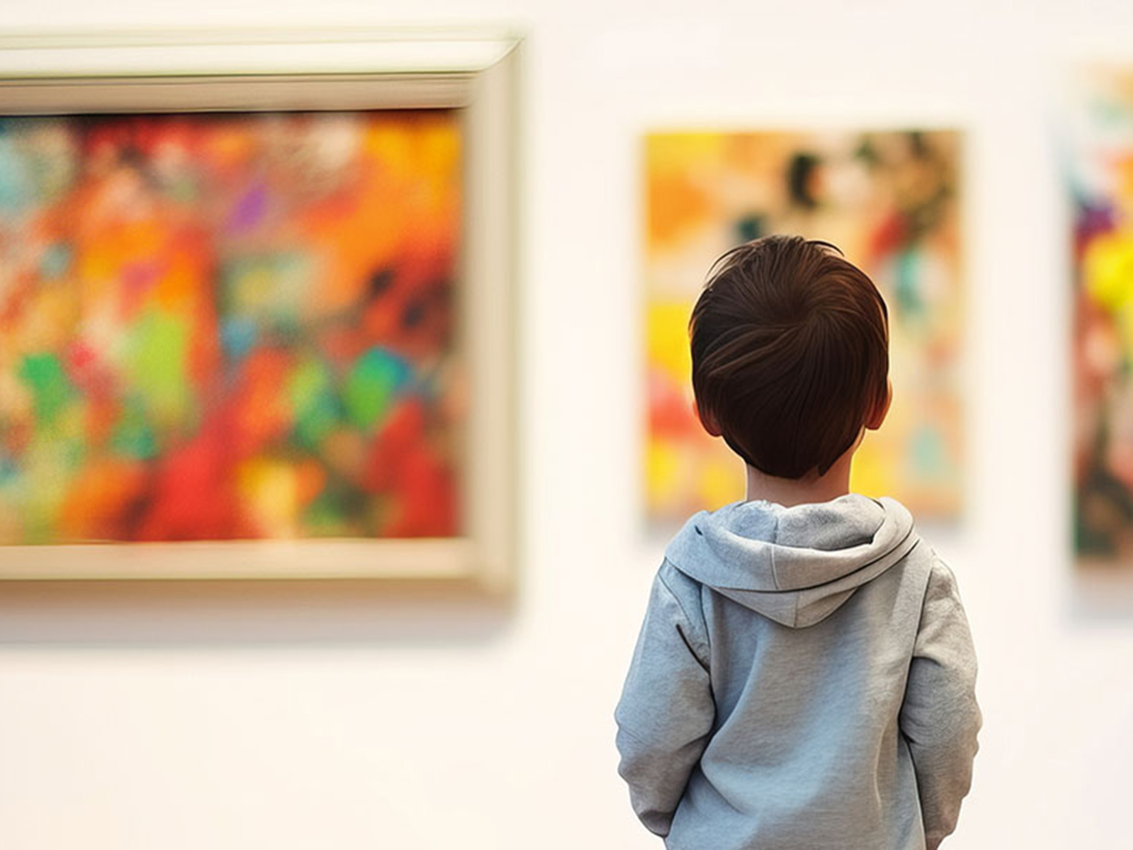 Child standing in art gallery | Arts Access Miami