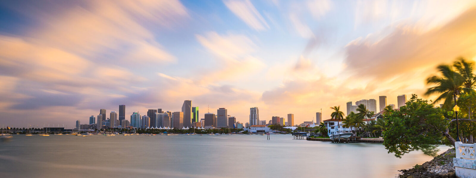 Miami Skyline at sunset Miami Skyline at sunset