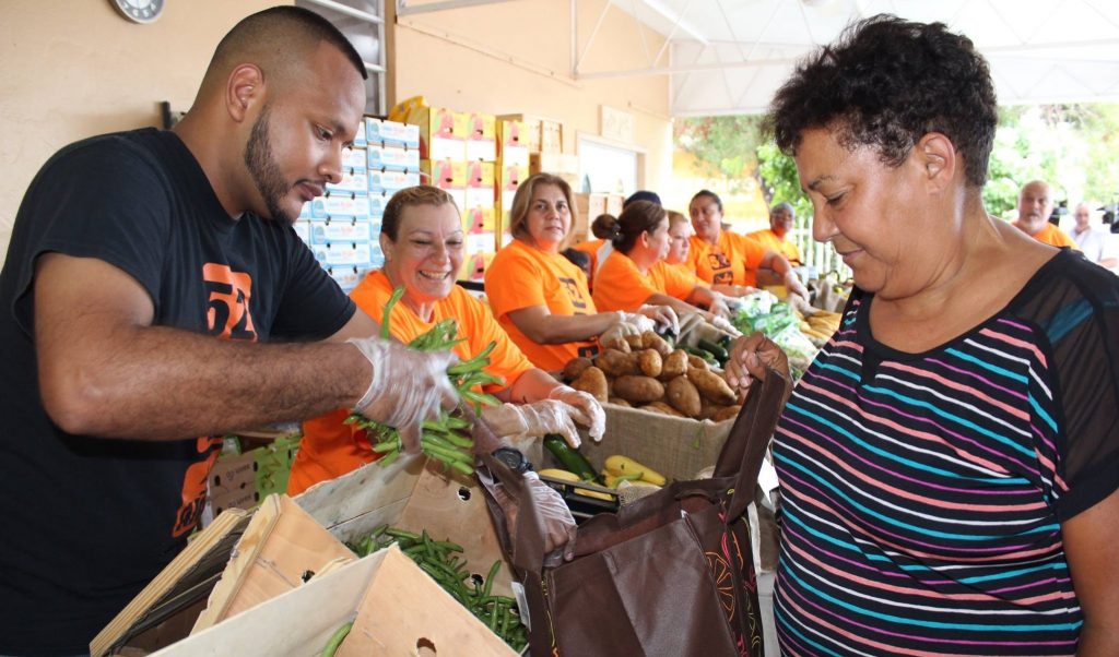 Feeding South Florida food distribution event in 2018.