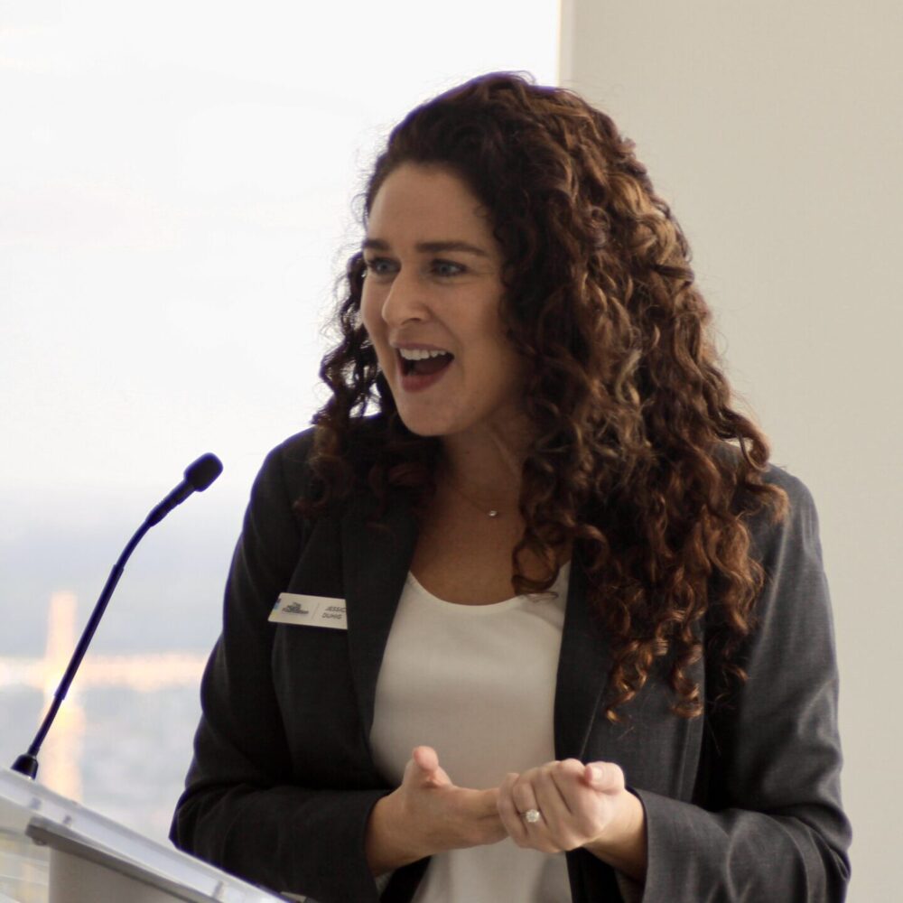 Woman at microphone | The Miami Foundation Woman at microphone | The Miami Foundation