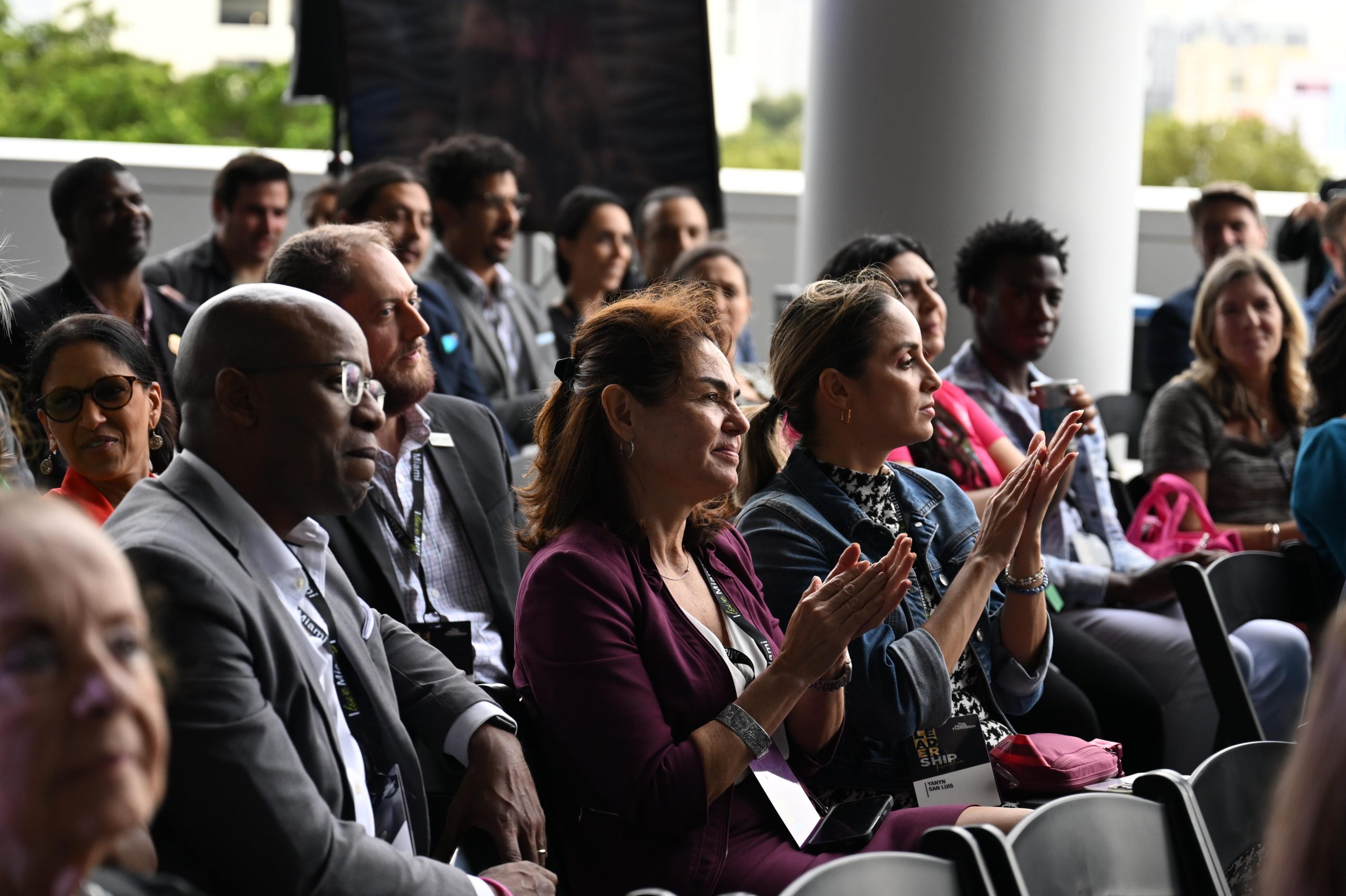 Crowd cheers at the Miami Fellows Leadership Summit