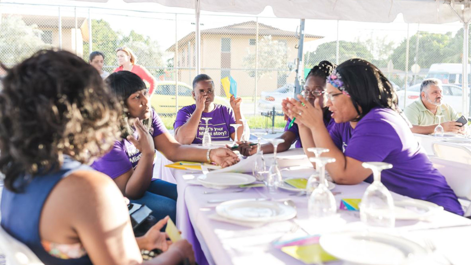 People at a party outside | The Miami Foundation