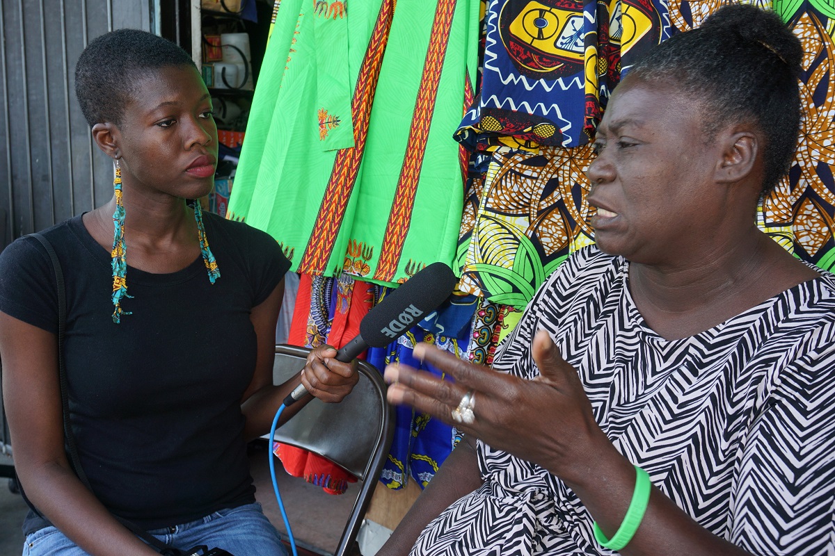 Nadege Green in the field