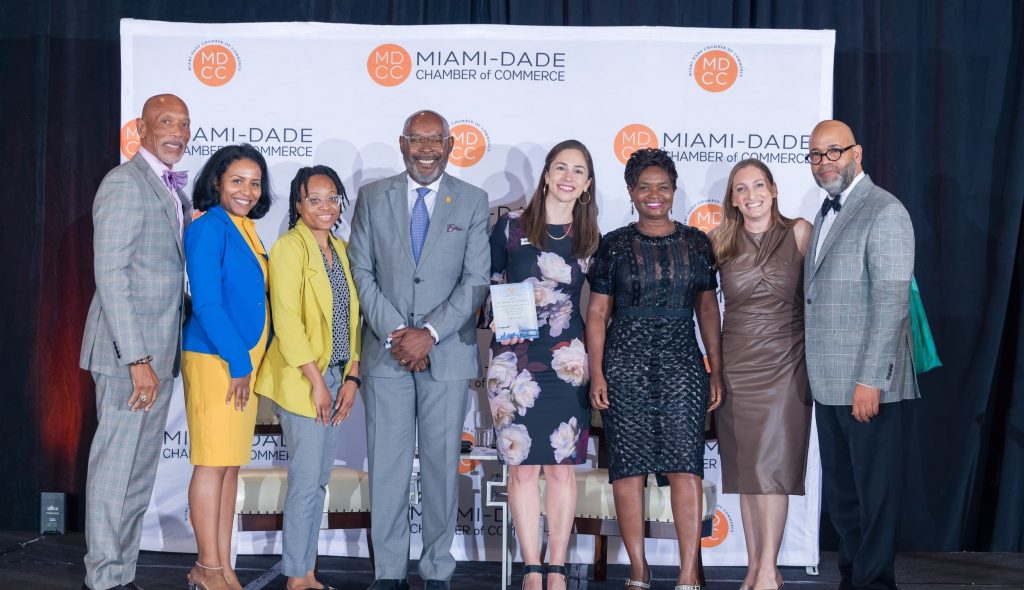 Miami Open For Business The Miami F Award Recognition from the Miami-Dade Chamber of Commerce