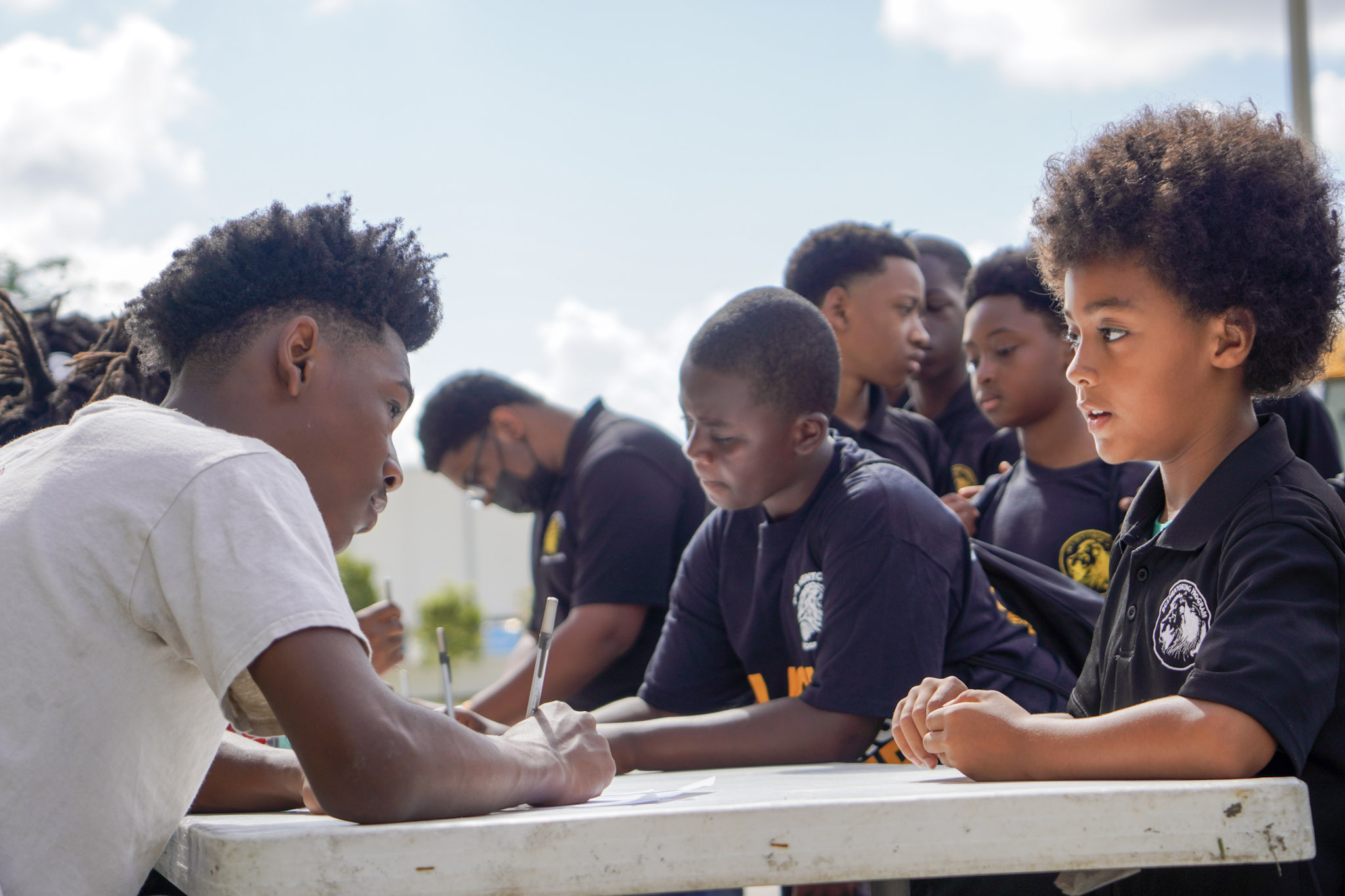 Fellows design and complete a service project to graduate - the capstone reflects student interests. C/O 24 created A Day in the Life, partnering with a service provider to deliver a workshop experience for a local elementary program, friends, and family.