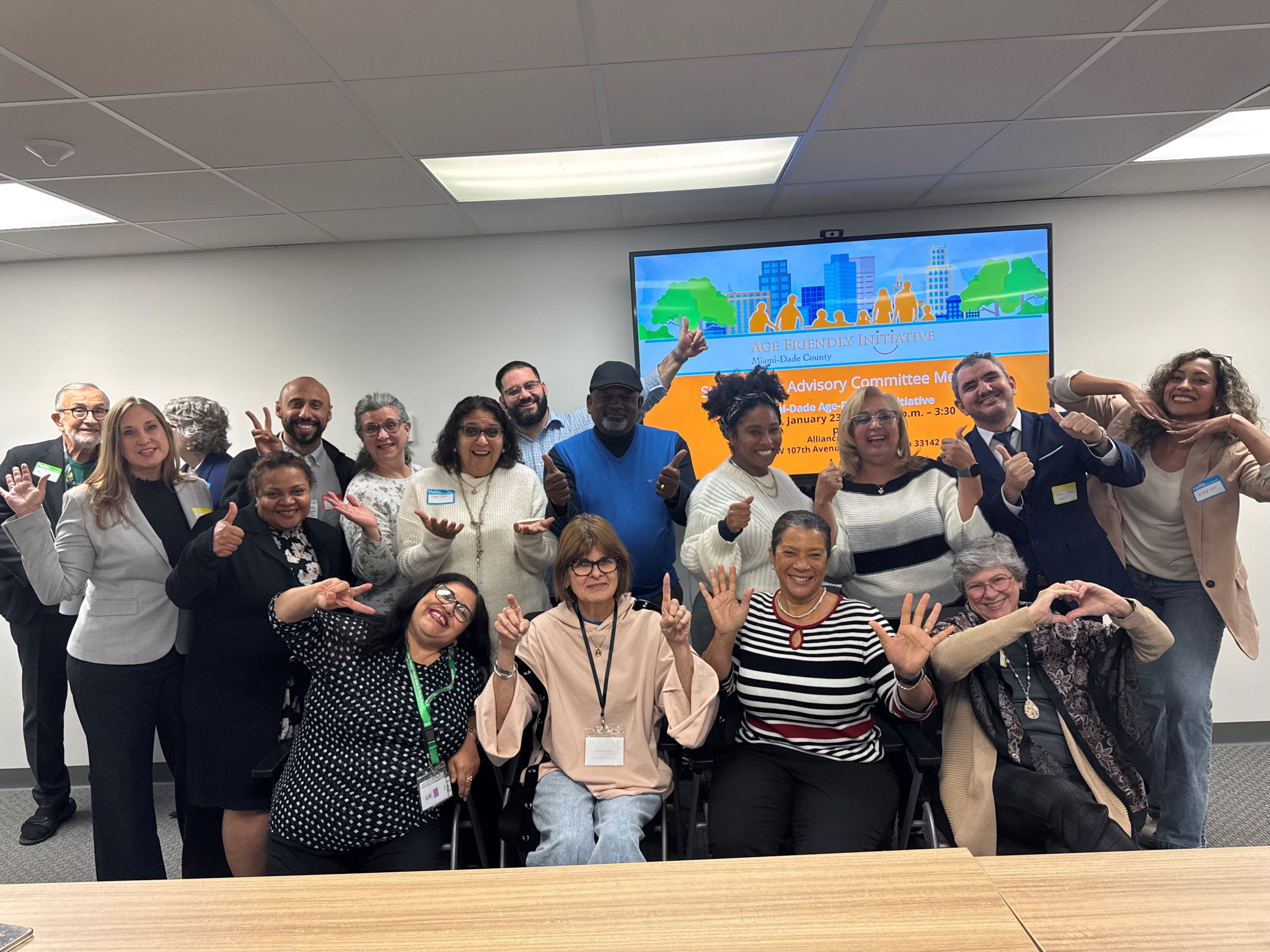 Kickoff photo for the first of 3 annual AFI Stakeholder Advisory Committee meetings, where service leaders come together to share insights, collaborate, and strategize on enhancing community livability- especially for our most vulnerable seniors.