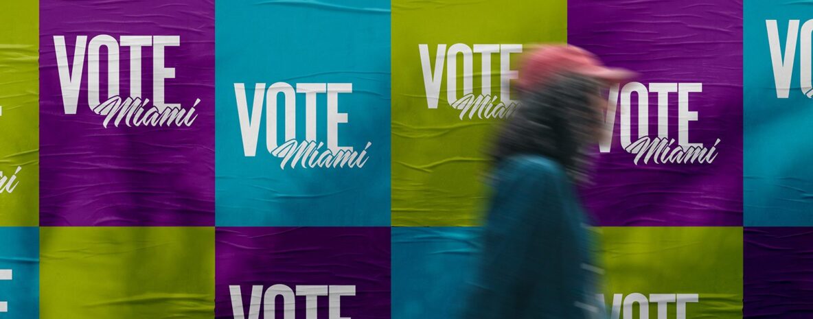 Wall with Vote Miami on it