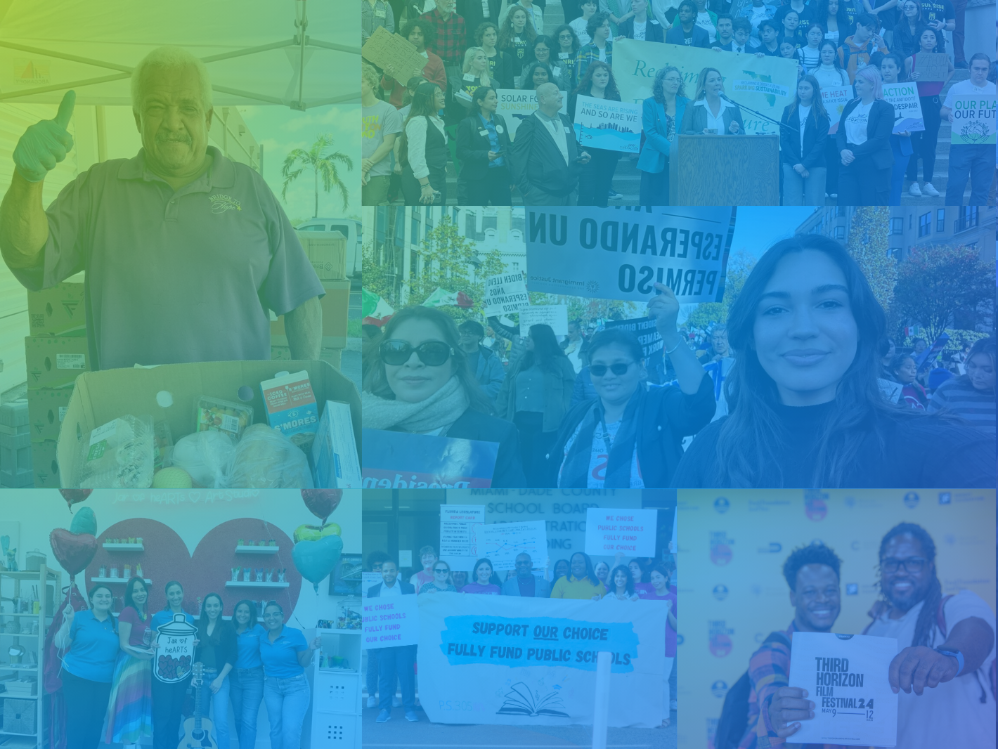 Collage of photos of people | Community Grants