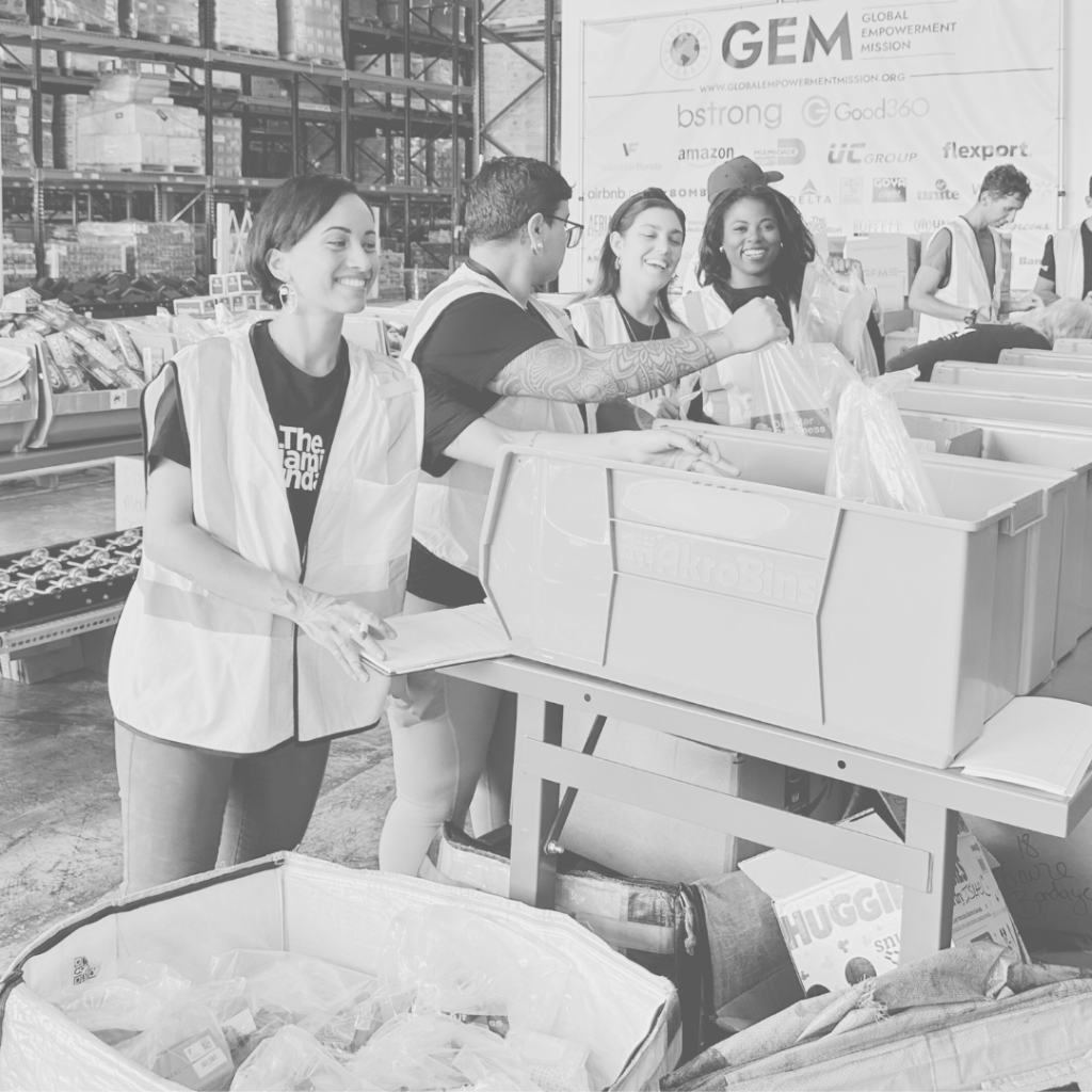 People packing emergency bags